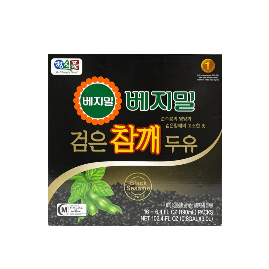 Black Bean & Black Sesame Soy Milk 맛있는 두유 고칼슘 검은콩,깨 16/190ml