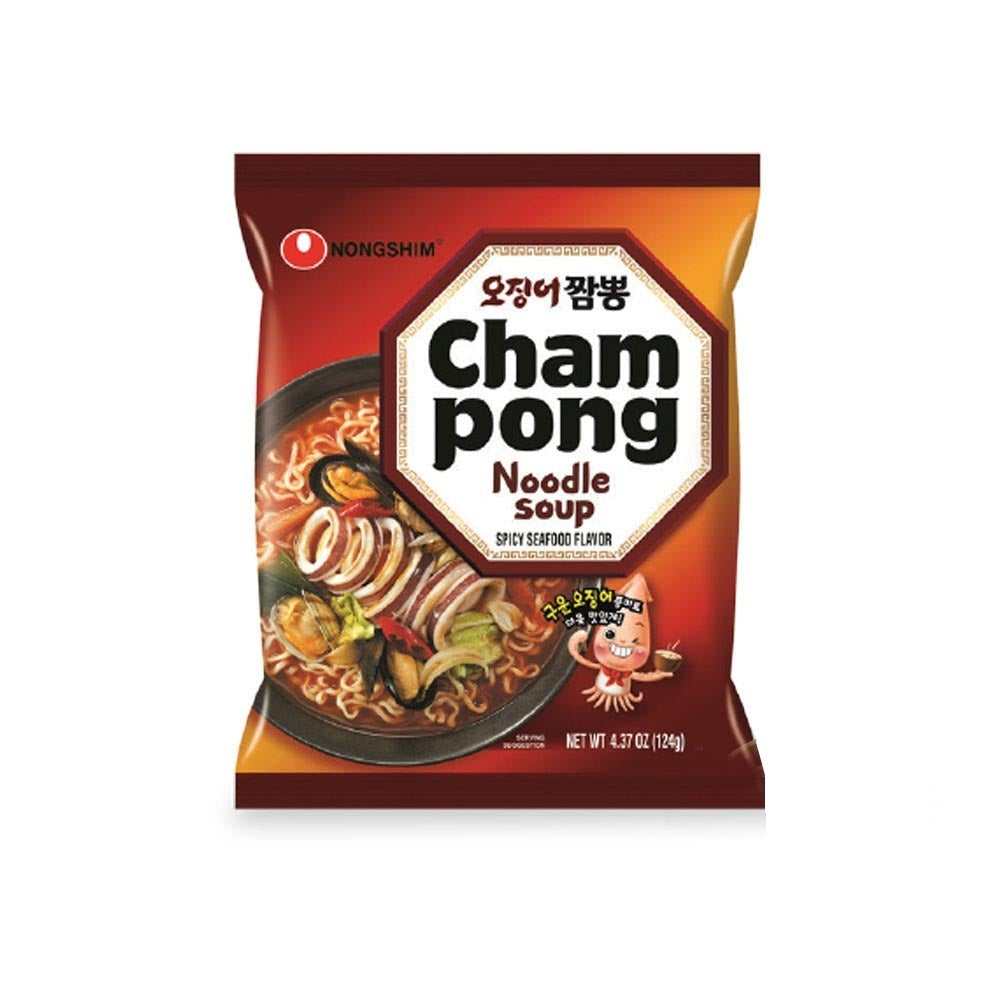 Nongshim Spicy Squid Champong 오징어 짬뽕 4/124g