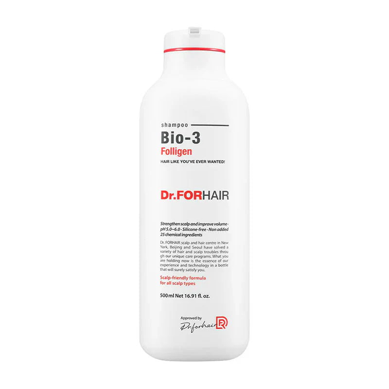 Dr.FORHAIR Bio 3 Shampoo 닥터포헤어 폴리젠 바이오3 탈모완화 샴푸 복합성 두피용 500ml