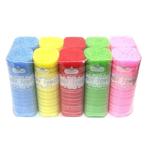 Shower Towel 오색롤 샤워타올 1pc