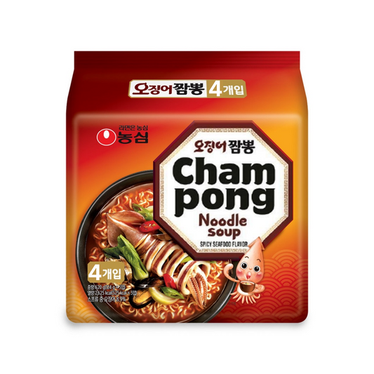 Nongshim Spicy Squid Champong 오징어 짬뽕 4/124g