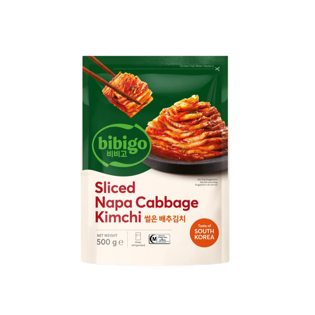 Bibigo Sliced Nappa Cabbage Kimchi 비비고 썰은 배추 김치 500g