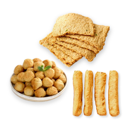 Mixed Tempura Fish Cake (Flat & Ball & Stick) 어묵 믹스 (사각 & 볼 & 스틱) 2lb