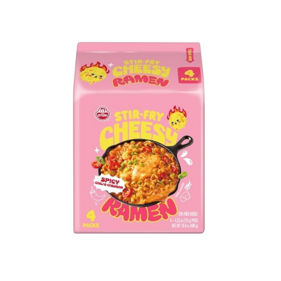 OTOKI Cheesy Ramen Cheddar & Spicy Chili 치즈 라면 체다 & 스파이시 칠리 4/120g