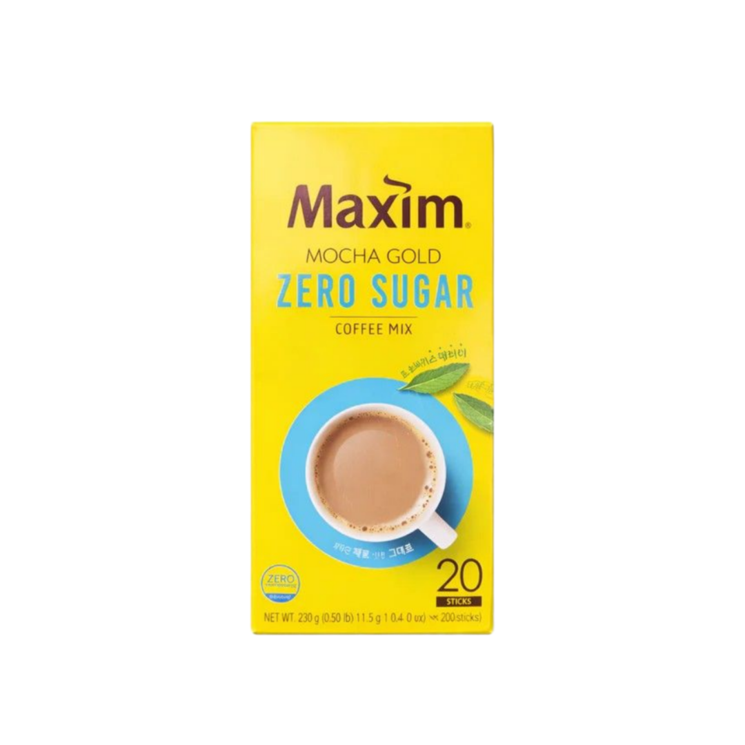 Maxim Mocha Gold Zero Sugar Coffee Mix 맥심 모카 골드 제로 슈가 커피믹스 20 Pack