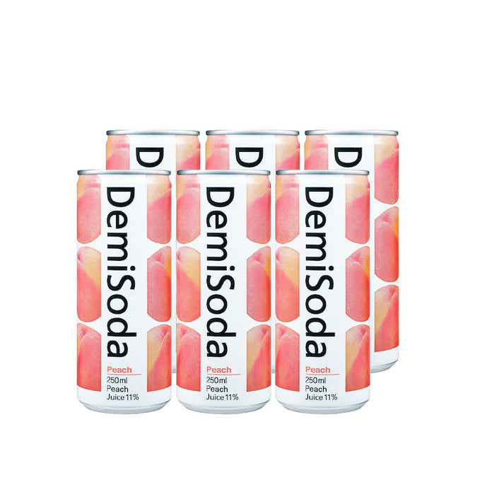 Demi Soda Peach 데미소다 복숭아  6/250ml