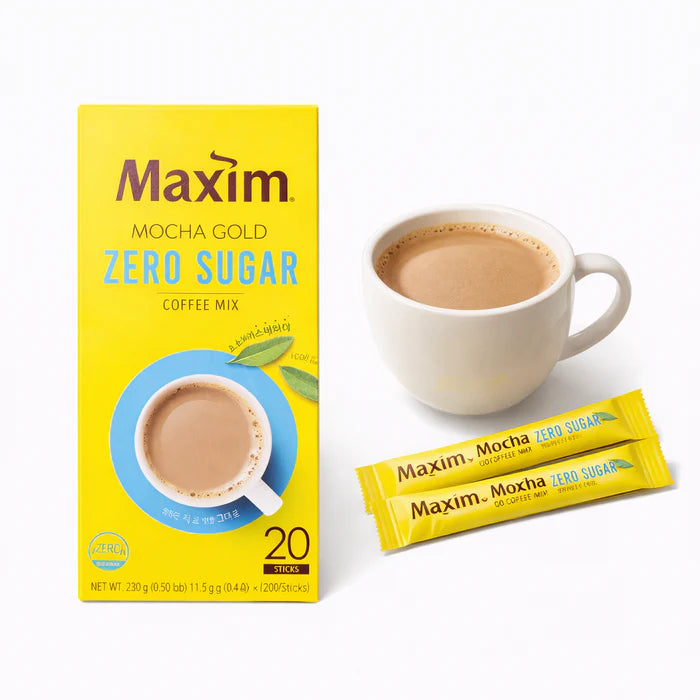 Maxim Mocha Gold Zero Sugar Coffee Mix 맥심 모카 골드 제로 슈가 커피믹스 20 Pack
