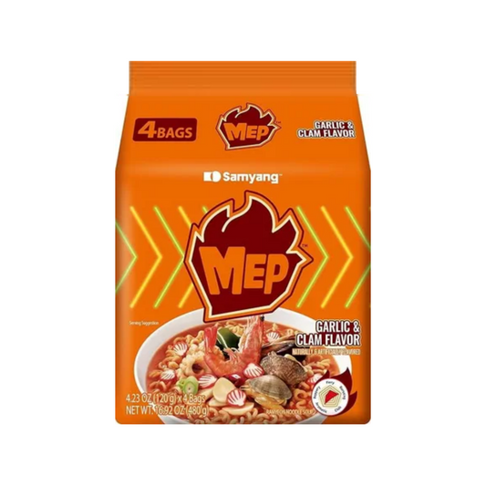 MEP Garlic and Clam Flavor Ramen 맵탱 마늘 조개 라면 4/120g