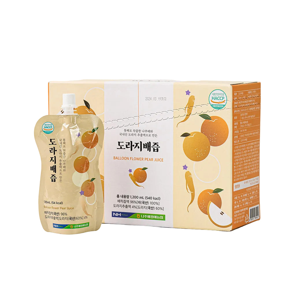 Balloon Flower Pear Juice 도라지 배즙 10/120ml