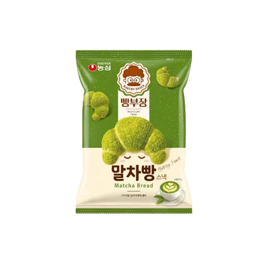 Bbang Bujang Matcha Flavoured Roll Snack  빵부장 말차빵 스낵 55g