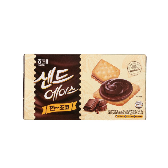 Sand Ace Biscuit Choco 샌드 에이스 찐 초코 204g