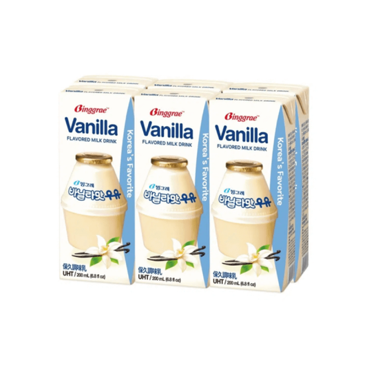 Vanilla Flavored Milk 빙그레 바닐라 우유 6/200ml