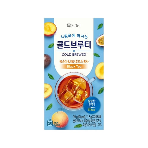 Cold Brewed Black Tea Peach & Passion Fruit Flavor 콜드 브루티 복숭아 & 패션 후르츠 홍차 20/1.5g