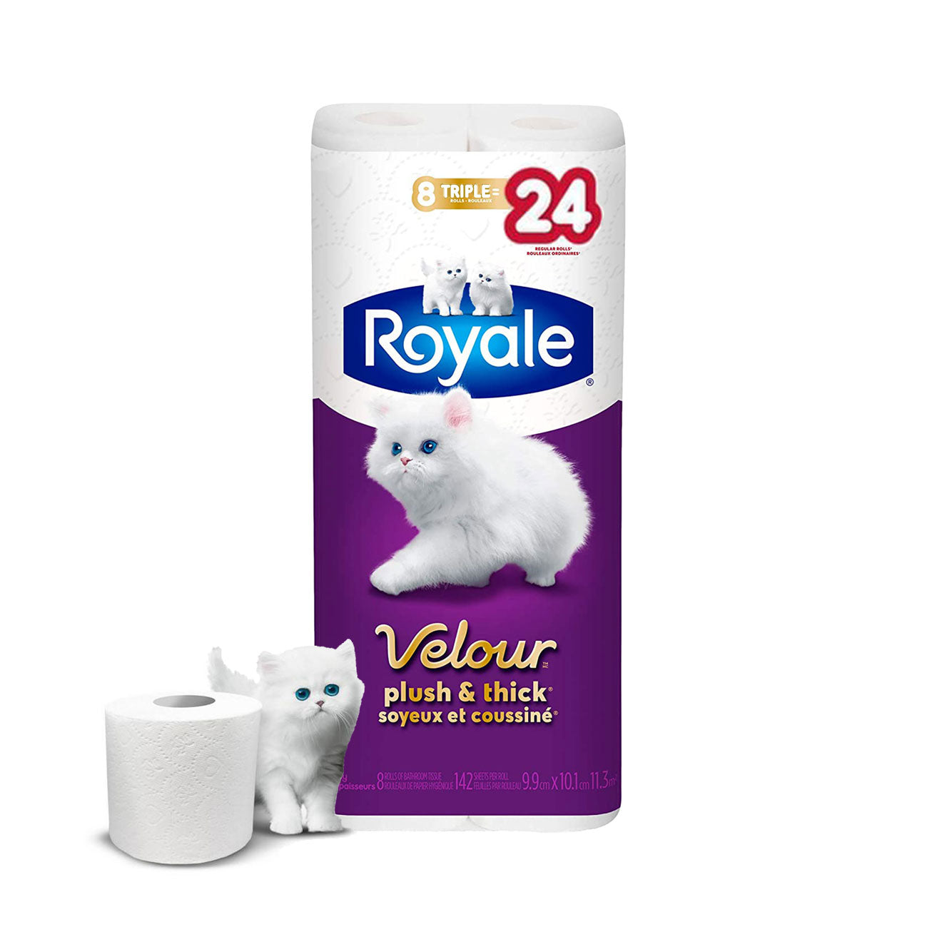 Royale Velour Bathroom Tissue 화장실 휴지 8 Rolls