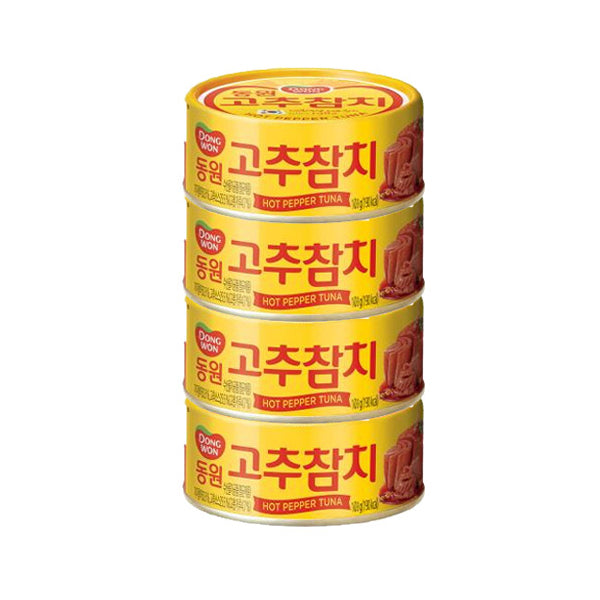 Dongwon Canned Light Tuna with Red Pepper 동원 라이트 스탠다드 고추 참치 캔 4/150g