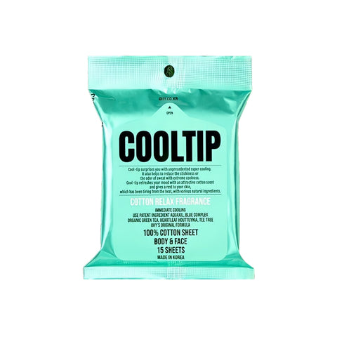 Cooltip Ice Cotton Tissue 쿨팁 아이스 코튼티슈 15 Sheets