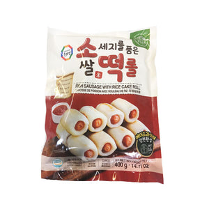 Fish Sausage With Rice Cake Roll 소세지를 품은 쌀떡 롤 400g - BEST BEFORE 9/15/2023